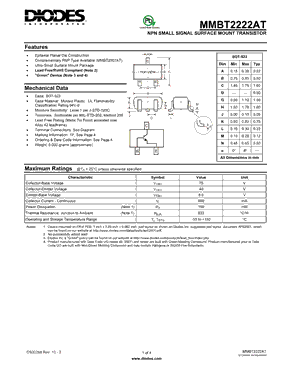 MMBT2222AT-7-F型号图片