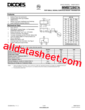 MMBT2907A-13-F型号图片