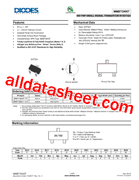 MMBT3906T-13-F型号图片