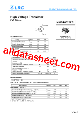 MMBT6520LT1G型号图片