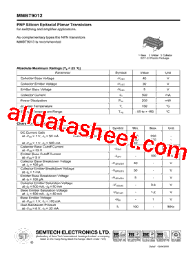 MMBT9012型号图片