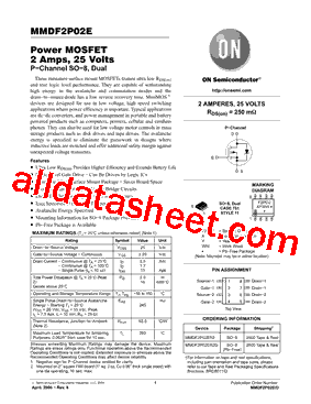 MMDF2P02ER2G型号图片