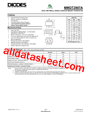 MMDT2907AQ-7-F型号图片