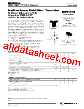 MMFT1N10ET1型号图片