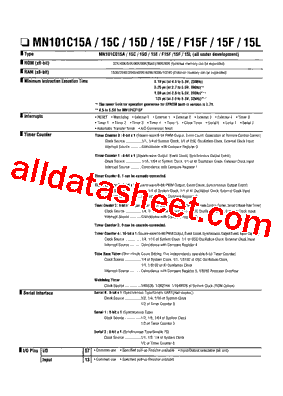 MN101C15D型号图片