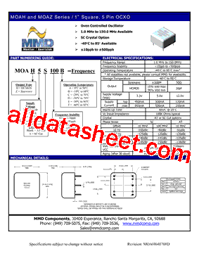 MOAH12500A型号图片