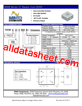 MODZ12S010C型号图片