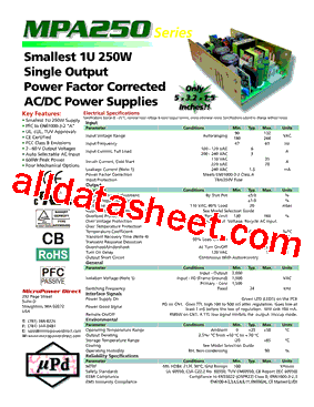 MPA250X-12Z型号图片