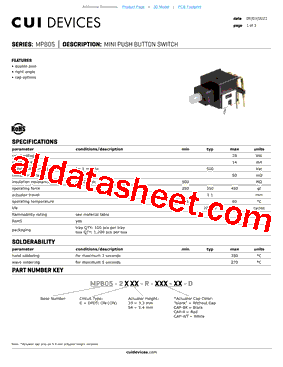 MPB05-2C54-R-CAP-R-D型号图片