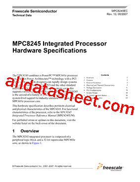 MPC8245EC型号图片