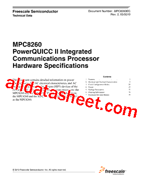 MPC8260EC型号图片