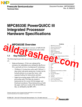 MPC8533EVJALFA型号图片