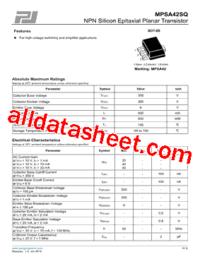 MPSA42SQ型号图片