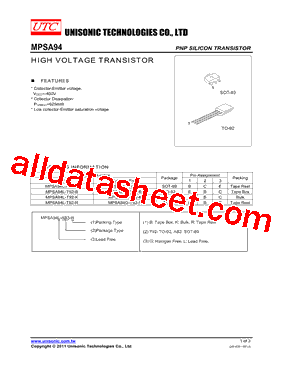 MPSA94L-AB3-R型号图片