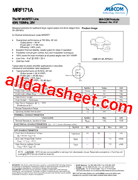 MRF171A_15型号图片