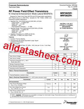 MRF282SR1型号图片
