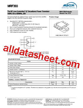 MRF393_15型号图片