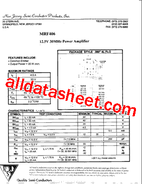 MRF406型号图片