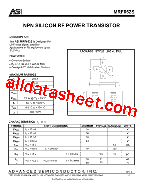 MRF652S型号图片