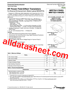 MRF7S21170HSR3型号图片
