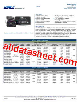 MRW20-110D05-AH型号图片