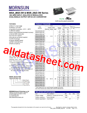 MSA0512MD-3W型号图片