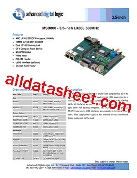 MSB800LVDS型号图片