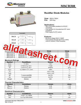 MSCD300-18型号图片