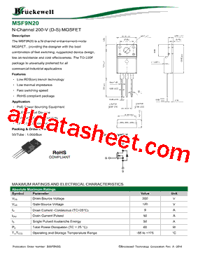 MSF9N20型号图片