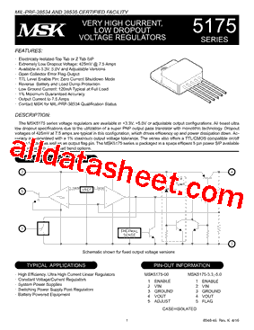 MSK5175-3.3BTU型号图片