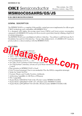 MSM80C85AHJS型号图片