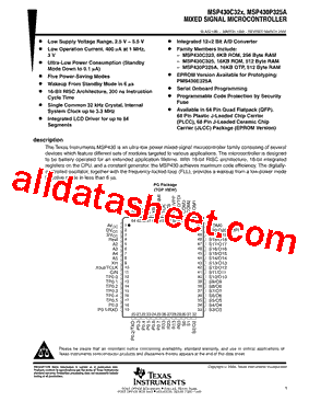 MSP430C323IFN型号图片