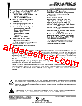 MSP430F1121IPW型号图片