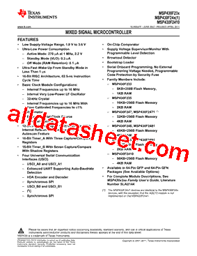 MSP430F24X型号图片