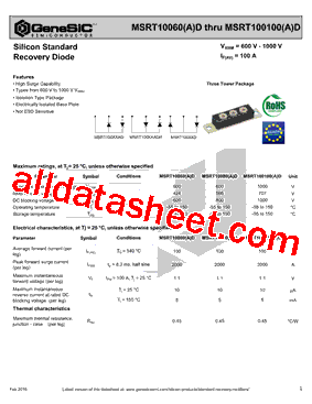 MSRT100100A型号图片