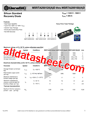 MSRTA200120A型号图片