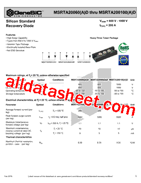 MSRTA20060A型号图片