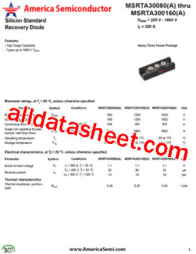 MSRTA300160型号图片