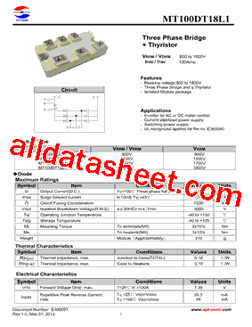 MT100DT12L1型号图片