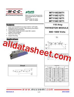 MT110C08T1型号图片