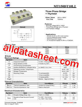 MT150DT16L2型号图片