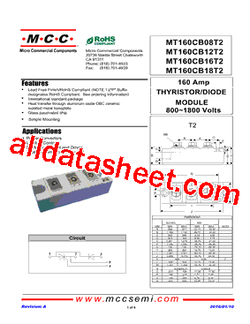 MT160CB16T2型号图片