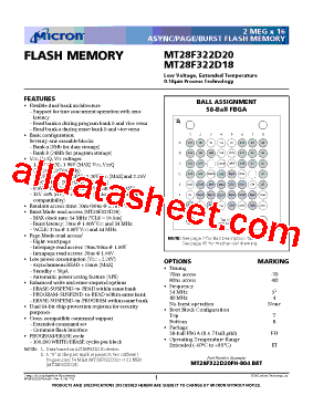 MT28F322D20FH-704BET型号图片