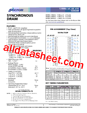 MT48LC32M4A2FC-75型号图片
