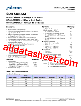 MT48LC4M16A2P-6AAIT:JTR型号图片