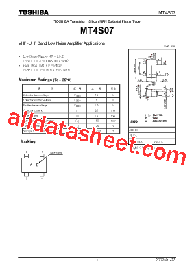 MT4S07型号图片