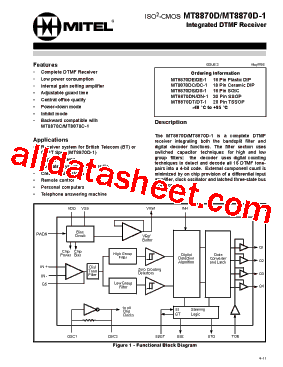 MT8870DE1型号图片