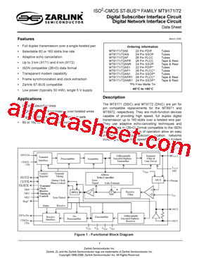 MT9171AN1型号图片