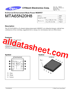 MTA65N20H8型号图片