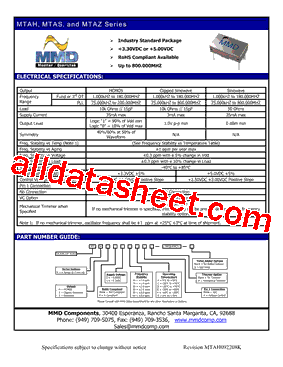 MTAH310AV型号图片